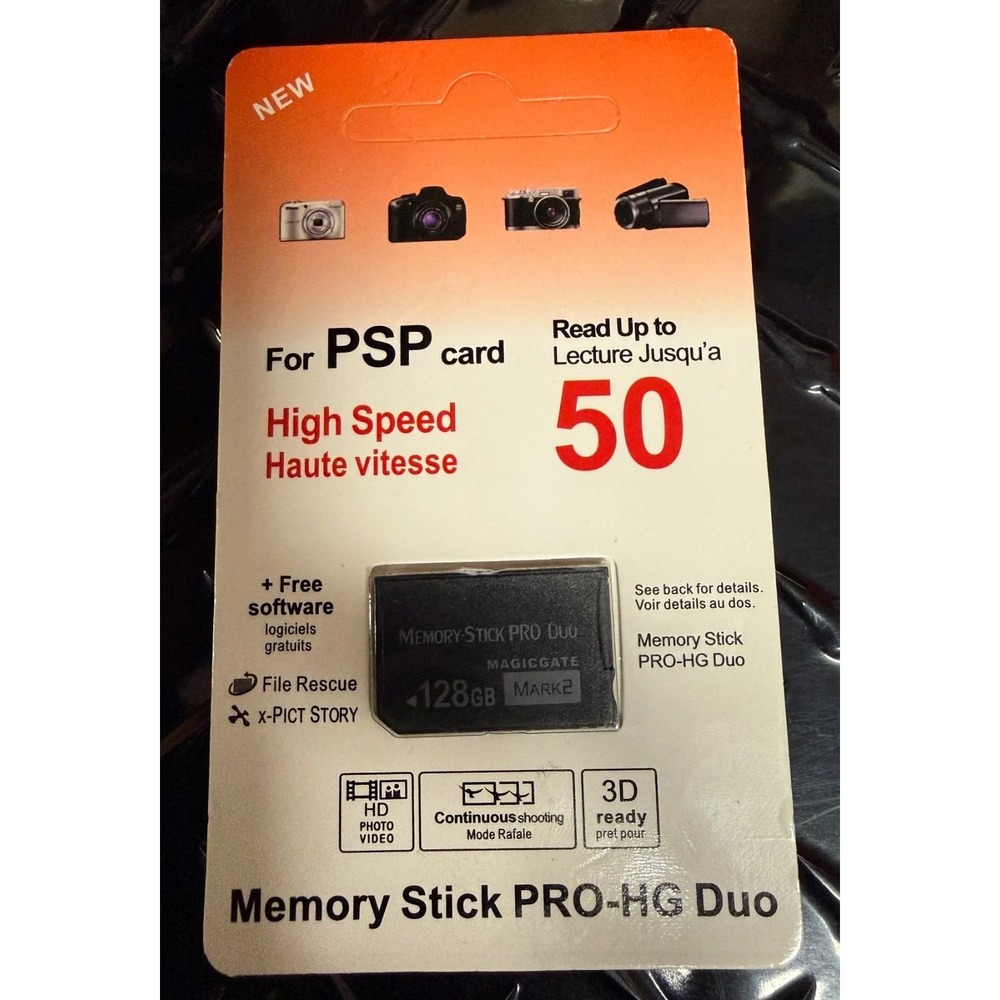 128GB Memory Stick PRO-HG Duo Mark2 High Speed Card for Sony PSP Camera NEW